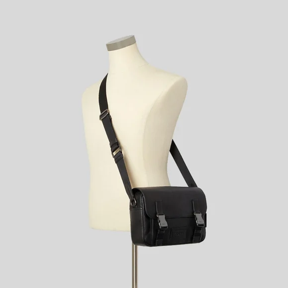 NWT Coach Track Bag Shoulder Brand Mens Crossbody Genuine Leather Black C2715